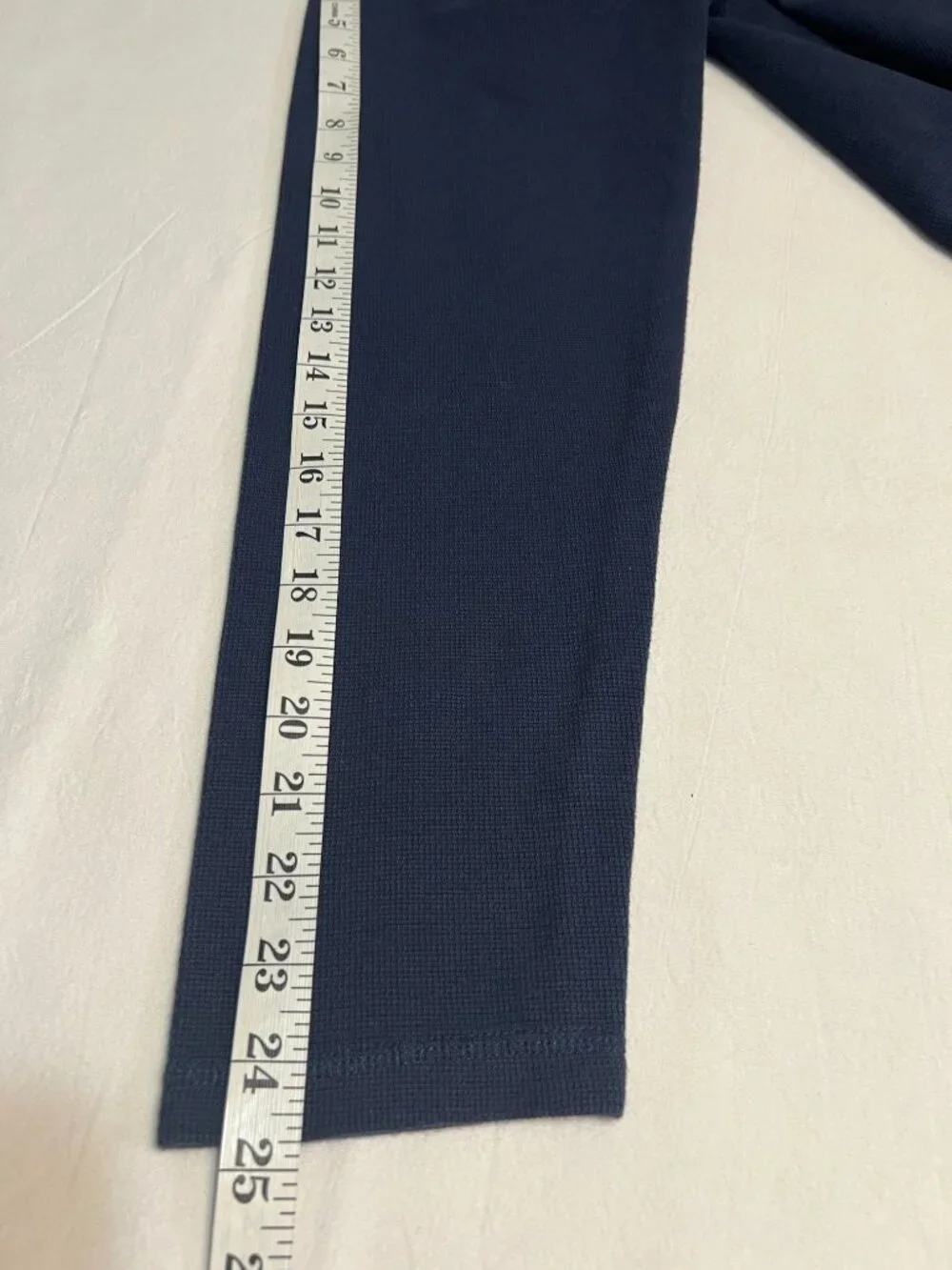 Banana Republic Mens XL Navy Waffle Knit Thermal Shirt Long Sleeve Crew Neck